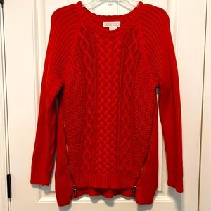Michael Kors Orange Cable Knit Sweater